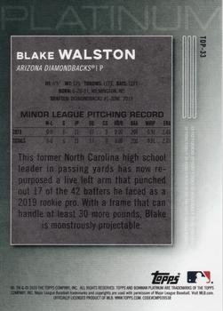 2020 Bowman Platinum - Top Prospects Icy #TOP-33 Blake Walston Back