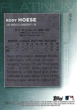 2020 Bowman Platinum - Top Prospects Icy #TOP-34 Kody Hoese Back