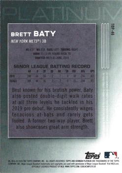 2020 Bowman Platinum - Top Prospects Icy #TOP-46 Brett Baty Back