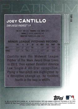 2020 Bowman Platinum - Top Prospects Icy #TOP-59 Joey Cantillo Back