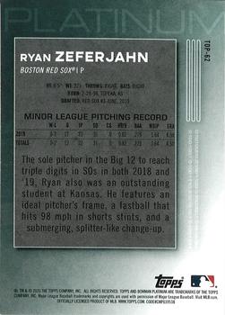 2020 Bowman Platinum - Top Prospects Icy #TOP-62 Ryan Zeferjahn Back