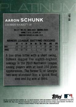 2020 Bowman Platinum - Top Prospects Icy #TOP-66 Aaron Schunk Back