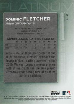 2020 Bowman Platinum - Top Prospects Icy #TOP-71 Dominic Fletcher Back