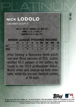 2020 Bowman Platinum - Top Prospects Icy #TOP-92 Nick Lodolo Back