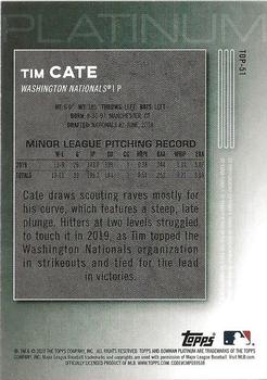2020 Bowman Platinum - Top Prospects Teal #TOP-51 Tim Cate Back