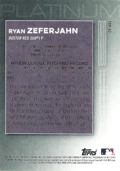 2020 Bowman Platinum - Top Prospects Teal #TOP-62 Ryan Zeferjahn Back