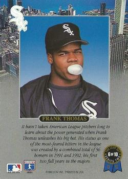 1993 Leaf - Frank Thomas #6 Frank Thomas Back