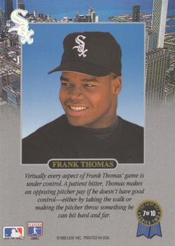 1993 Leaf - Frank Thomas #7 Frank Thomas Back