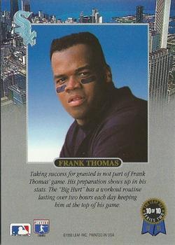 1993 Leaf - Frank Thomas #10 Frank Thomas Back