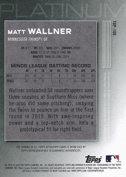 2020 Bowman Platinum - Top Prospect Autographs #TOP-100 Matt Wallner Back
