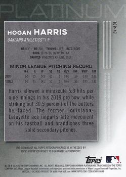 2020 Bowman Platinum - Top Prospect Autographs Blue #TOP-47 Hogan Harris Back