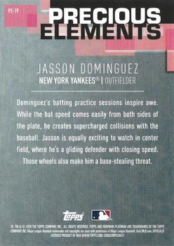 2020 Bowman Platinum - Precious Elements Green #PE-19 Jasson Dominguez Back