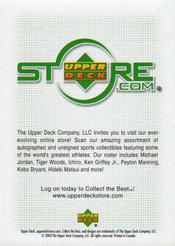 2003 Upper Deck - Upper Deck Advertisements #NNO Upper Deck Store Back