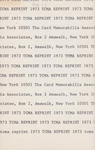 1973 TCMA 1921 Exhibits (reprint) #NNO Burleigh Grimes Back