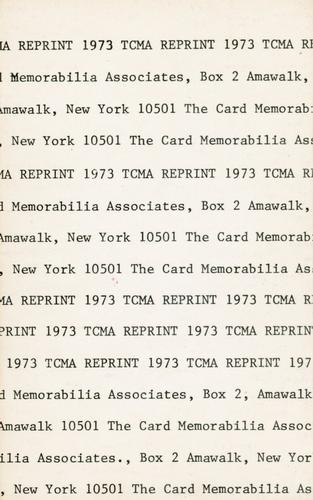 1973 TCMA 1921 Exhibits (reprint) #NNO Larry Gardner Back
