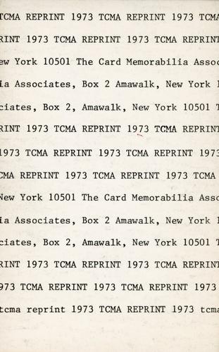1973 TCMA 1921 Exhibits (reprint) #NNO Dick Kerr Back