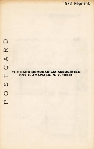 1973 TCMA 1921 Exhibits (reprint) #NNO Carl Mays Back