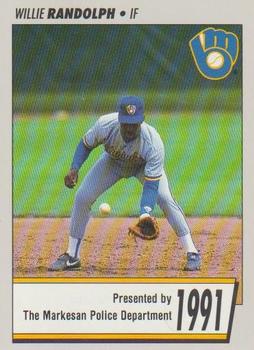 1991 Milwaukee Brewers Police - Markesan Police Department #NNO Willie Randolph Front