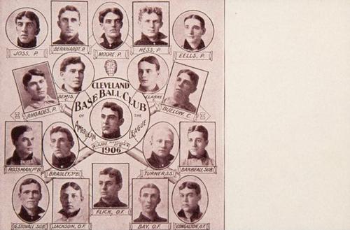 1906 Sporting Life Team Composites Postcards (W601) #NNO Cleveland Naps Team Composite Front