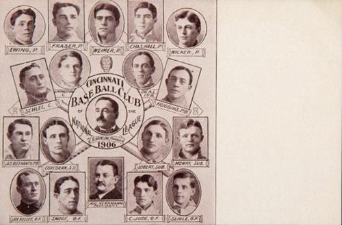1906 Sporting Life Team Composites Postcards (W601) #NNO Cincinnati Reds Team Composite Front