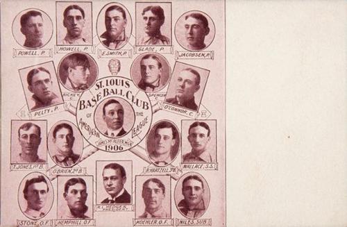 1906 Sporting Life Team Composites Postcards (W601) #NNO St. Louis Browns Team Composite Front