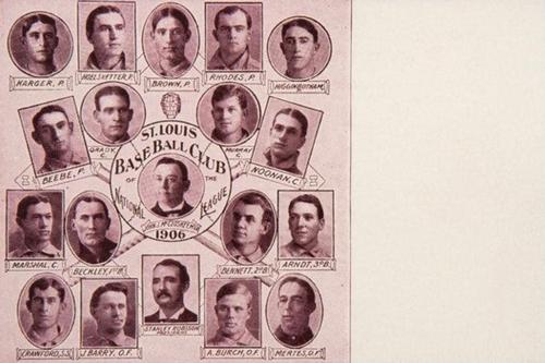 1906 Sporting Life Team Composites Postcards (W601) #NNO St. Louis Cardinals Team Composite Front