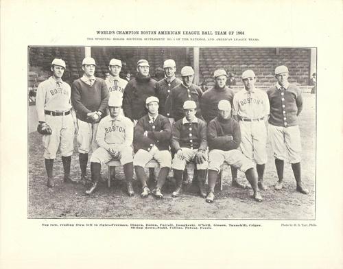 1904 Sporting Boiler Supplements #1 1904 Boston Americans Team Photo Front