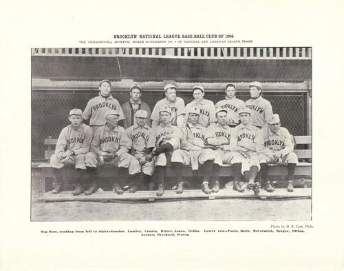 1904 Sporting Boiler Supplements #4 1904 Brooklyn Superbas Team Photo Front
