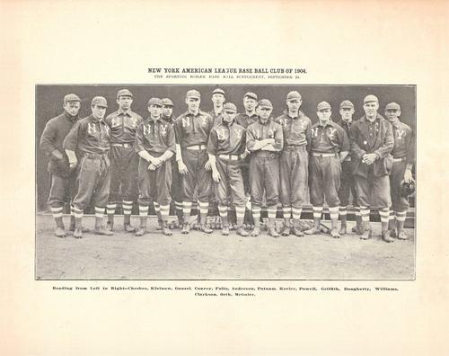 1904 Sporting Boiler Supplements #NNO 1904 New York Highlanders Team Photo Front