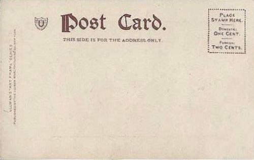 1906 Ullman Art Frame Series Postcards #NNO Hooks Wiltse Back