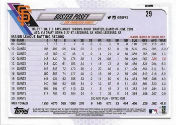 2021 Topps Chrome #29 Buster Posey Back