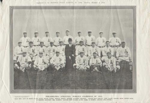 1901-17 Police Gazette Supplements (M128) #NNO 1913 Philadelphia Athletics Team Front