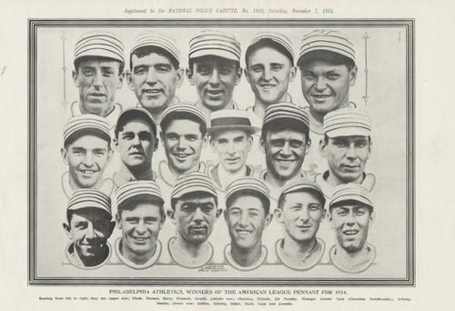1901-17 Police Gazette Supplements (M128) #NNO 1914 Philadelphia Athletics Team Front