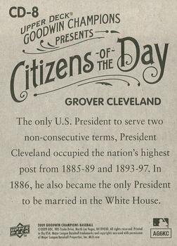 2009 Upper Deck Goodwin Champions - Citizens of the Day #CD-8 Grover Cleveland Back