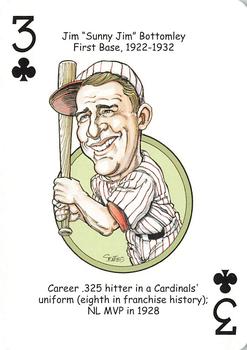 2006 Hero Decks St. Louis Cardinals Baseball Heroes Playing Cards #3♣ Jim Bottomley Front