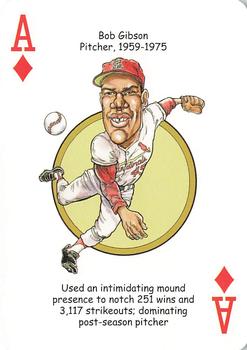 2006 Hero Decks St. Louis Cardinals Baseball Heroes Playing Cards #A♦ Bob Gibson Front