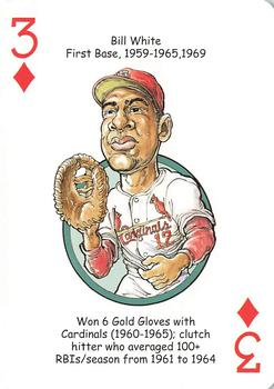 2006 Hero Decks St. Louis Cardinals Baseball Heroes Playing Cards #3♦ Bill White Front