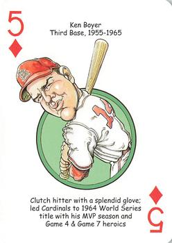 2006 Hero Decks St. Louis Cardinals Baseball Heroes Playing Cards #5♦ Ken Boyer Front