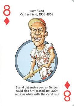 2006 Hero Decks St. Louis Cardinals Baseball Heroes Playing Cards #8♦ Curt Flood Front