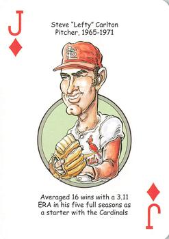 2006 Hero Decks St. Louis Cardinals Baseball Heroes Playing Cards #J♦ Steve Carlton Front