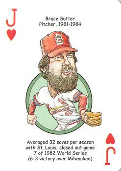 2006 Hero Decks St. Louis Cardinals Baseball Heroes Playing Cards #J♥ Bruce Sutter Front