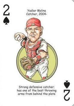 2006 Hero Decks St. Louis Cardinals Baseball Heroes Playing Cards #2♠ Yadier Molina Front