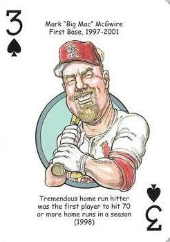 2006 Hero Decks St. Louis Cardinals Baseball Heroes Playing Cards #3♠ Mark McGwire Front