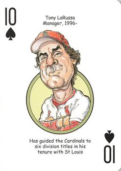 2006 Hero Decks St. Louis Cardinals Baseball Heroes Playing Cards #10♠ Tony LaRussa Front