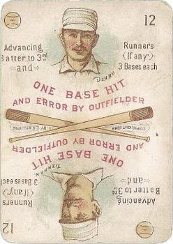 1889 E. R. Williams Card Game #12 Jerry Denny / Mike Tiernan Front