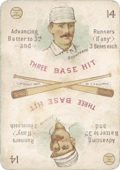 1889 E. R. Williams Card Game #14 Dan Brouthers / Arlie Latham Front