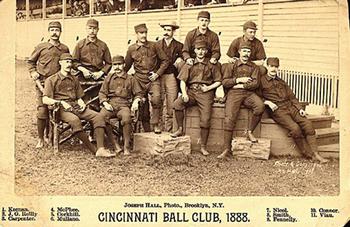 1888 Joseph Hall Cabinets #NNO Cincinnati Ball Club, 1888 Front