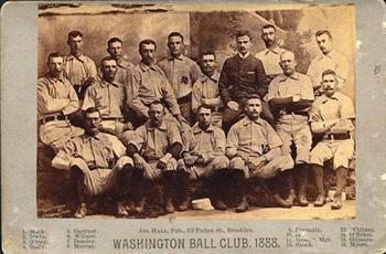 1888 Joseph Hall Cabinets #NNO Washington Ball Club, 1888 Front