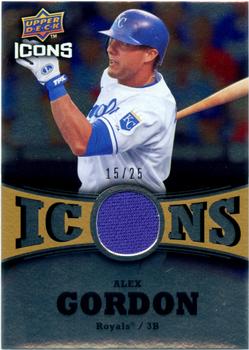2009 Upper Deck Icons - Icons Jerseys Gold #IC-AG Alex Gordon Front