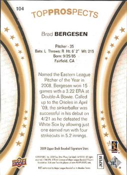 2009 Upper Deck Signature Stars #104 Brad Bergesen Back